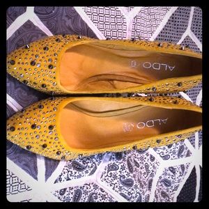 Yellow Studded Heels